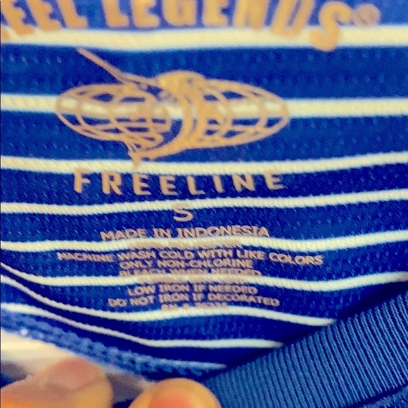 NWOT Women’s Reel Legends Blue & Pink Polyester Freeline Long Sleeve Sun Top S - Picture 5 of 6